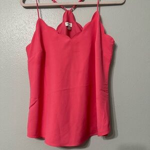 J. Crew Orange Sleeveless Tie Front Camisole